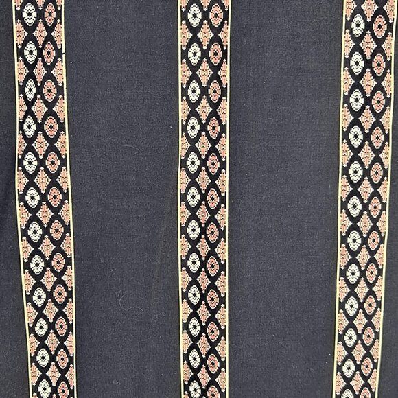 Natural Issue by Feldini Size Large Black Button Up Pattern Stripes Vintage EUC - Picture 6 of 10